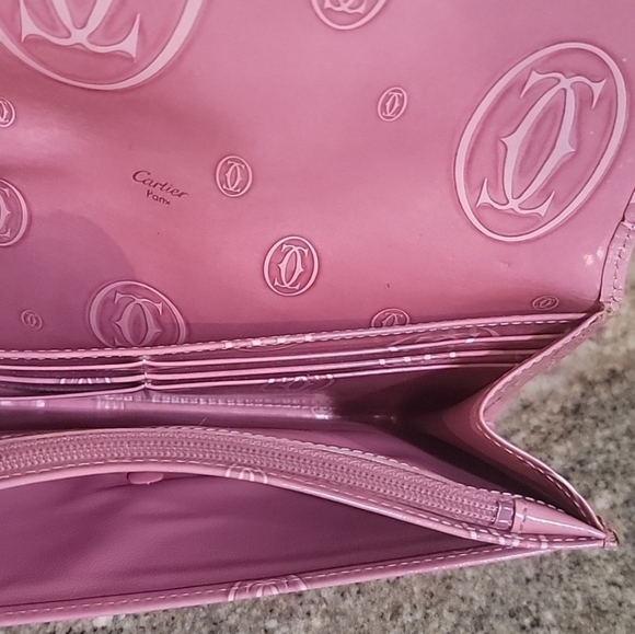 Cartier Pink Patent Leather Happy Birthday Limited Edition Wallet - Picture 9 of 11